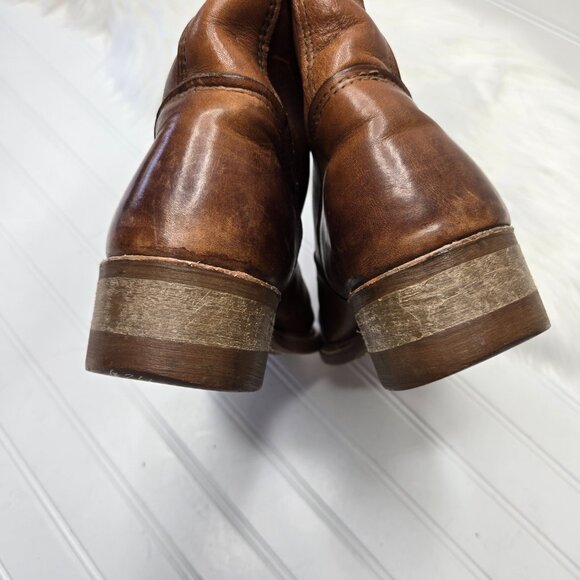 Carolina Wellington Work Boots Men's Sz 9 Vintage Western Pull On Cowboy Leather - Picture 6 of 12